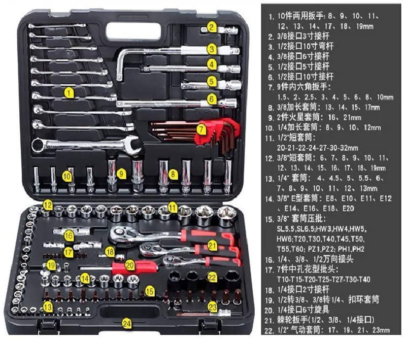 LFDHSF Screwdriver Set, Wrench 120pcs Socket Set Car Repair Tool Auto Hand Tool Kit Ratchet Set Torque Wrench Chrome Vanadium Steel Auto Tools Repair Tools