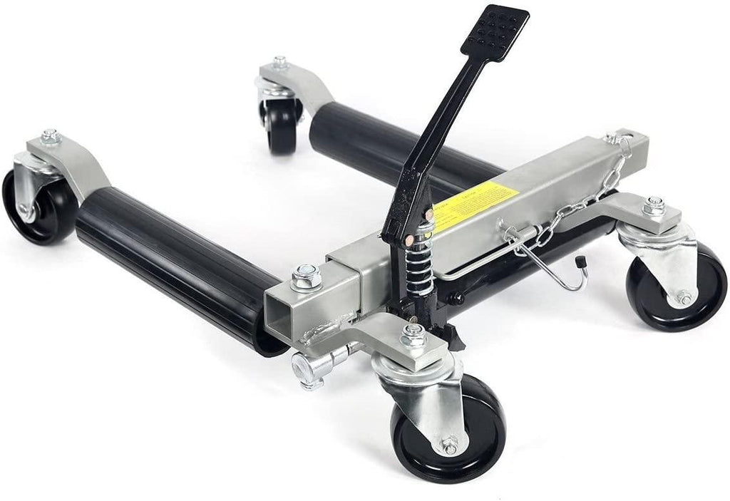Stark Set of (4) Wheel Dolly Car Skates Vehicle Positioning Hydraulic Tire Jack Truck Rv Trailer Pick Up Dolly Ratcheting Foot Pedal, 1500LBS