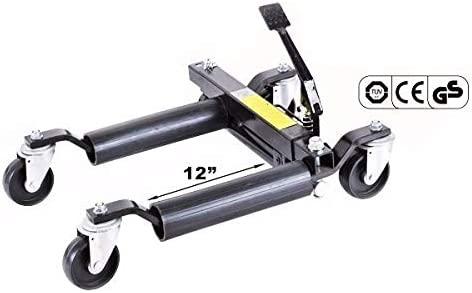 Stark Set of (4) Wheel Dolly Car Skates Vehicle Positioning Hydraulic Tire Jack Truck Rv Trailer Pick Up Dolly Ratcheting Foot Pedal, 1500LBS