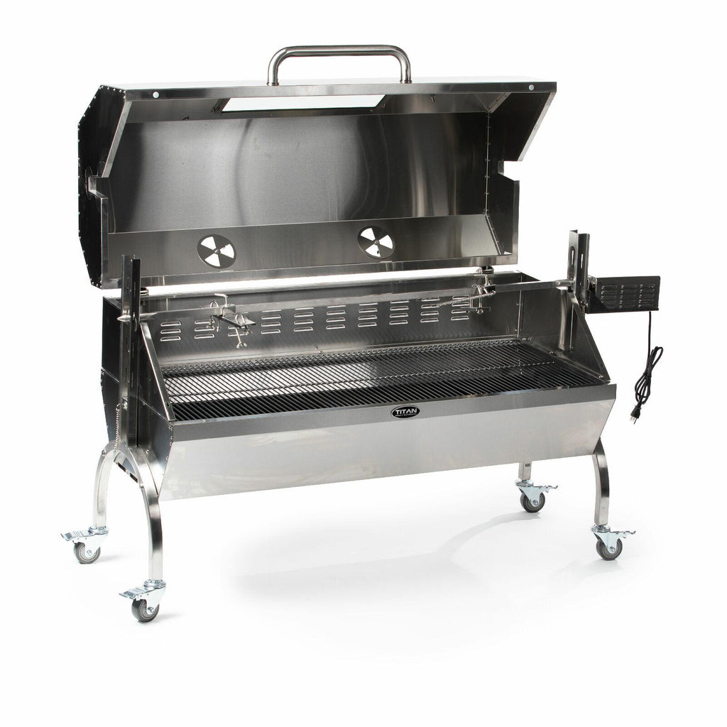 25W  Steel Rotisserie Grill, Rated 125 LB
