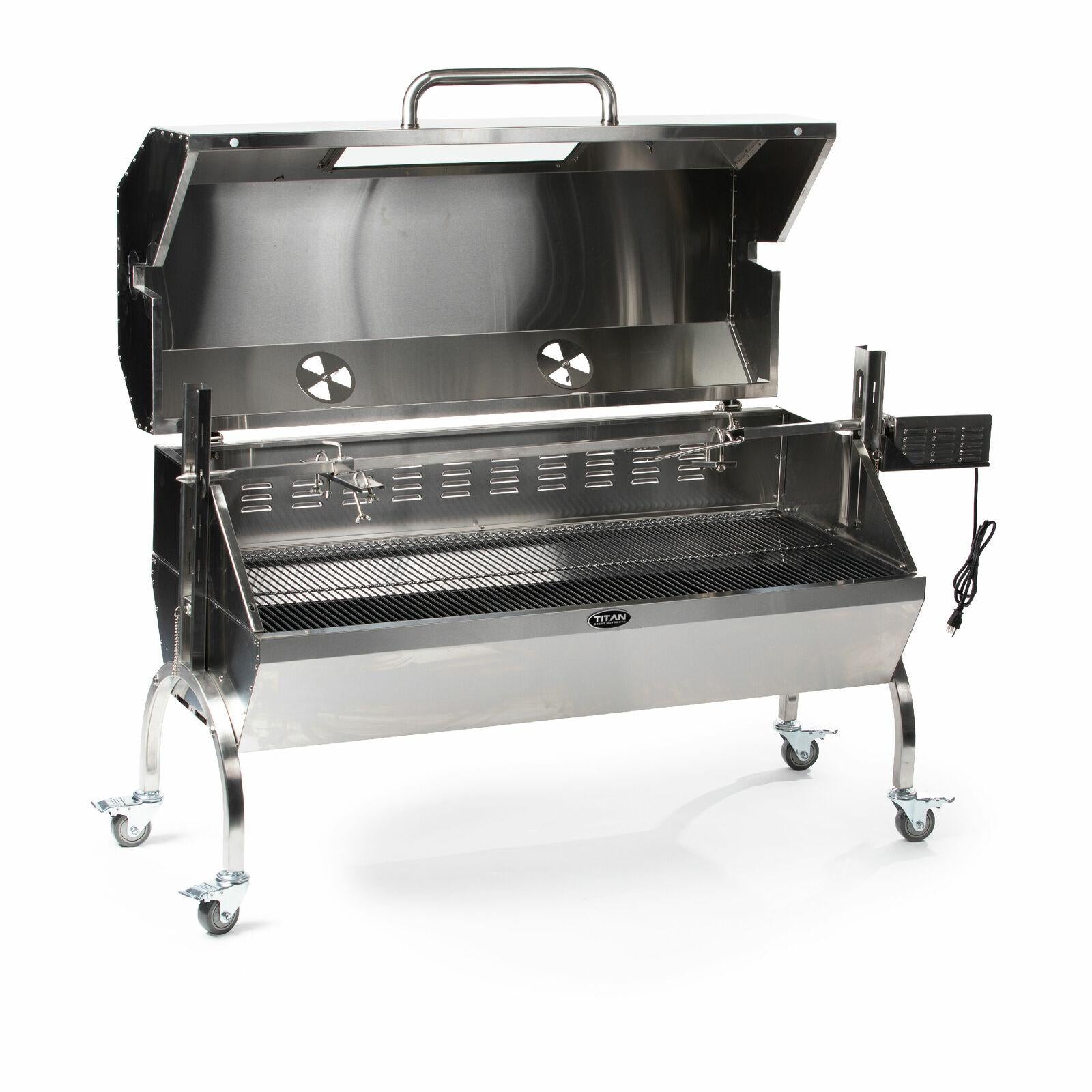 25W  Steel Rotisserie Grill, Rated 125 LB