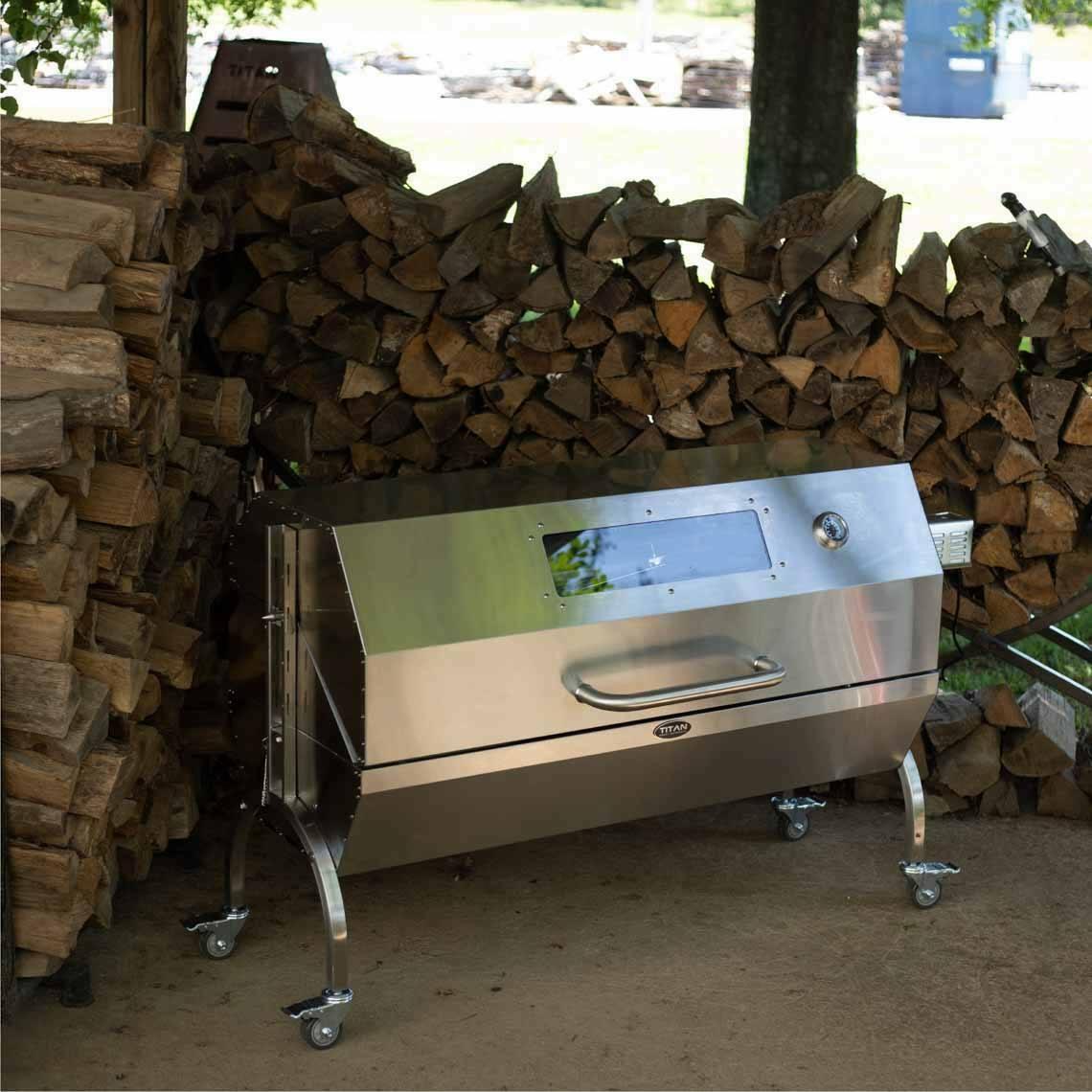 25W  Steel Rotisserie Grill, Rated 125 LB