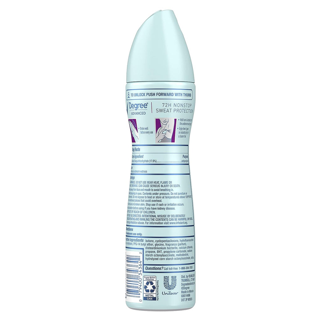 Degree Women Antiperspirant Deodorant Dry Spray Sexy Intrigue, 3.8 Ounce (Pack of 4)