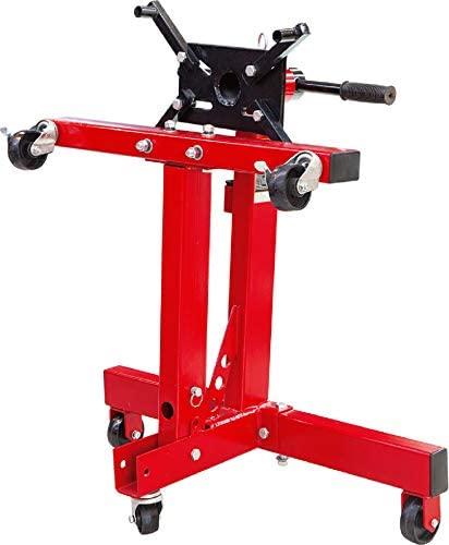 BIG RED AT37912 Torin Steel Rotating Engine Stand with 360 Degree Rotating Head and Folding Frame: 3/4 Ton (1,500 lb) Capacity, Red