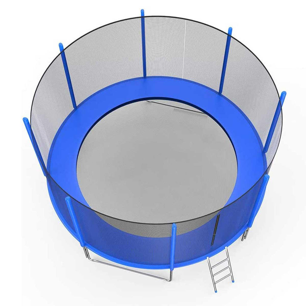 8ft Trampoline with Enclosure,300 LBS Weight Capacity for 5-6 Kids, Spring Cover Padding and Ladder,Outdoor Fitness Trampoline for Kids, Adults