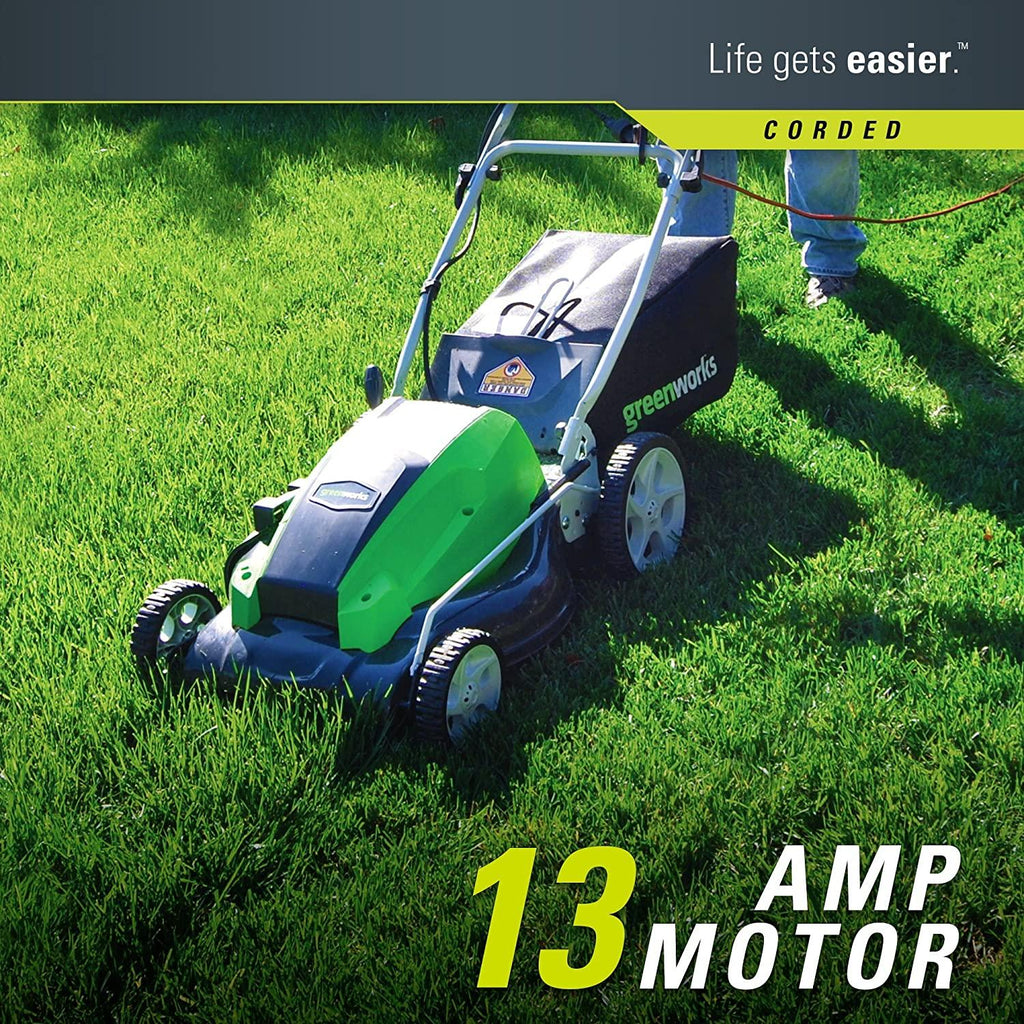 Greenworks 21-Inch 13 Amp Corded Electric Lawn Mower 25112