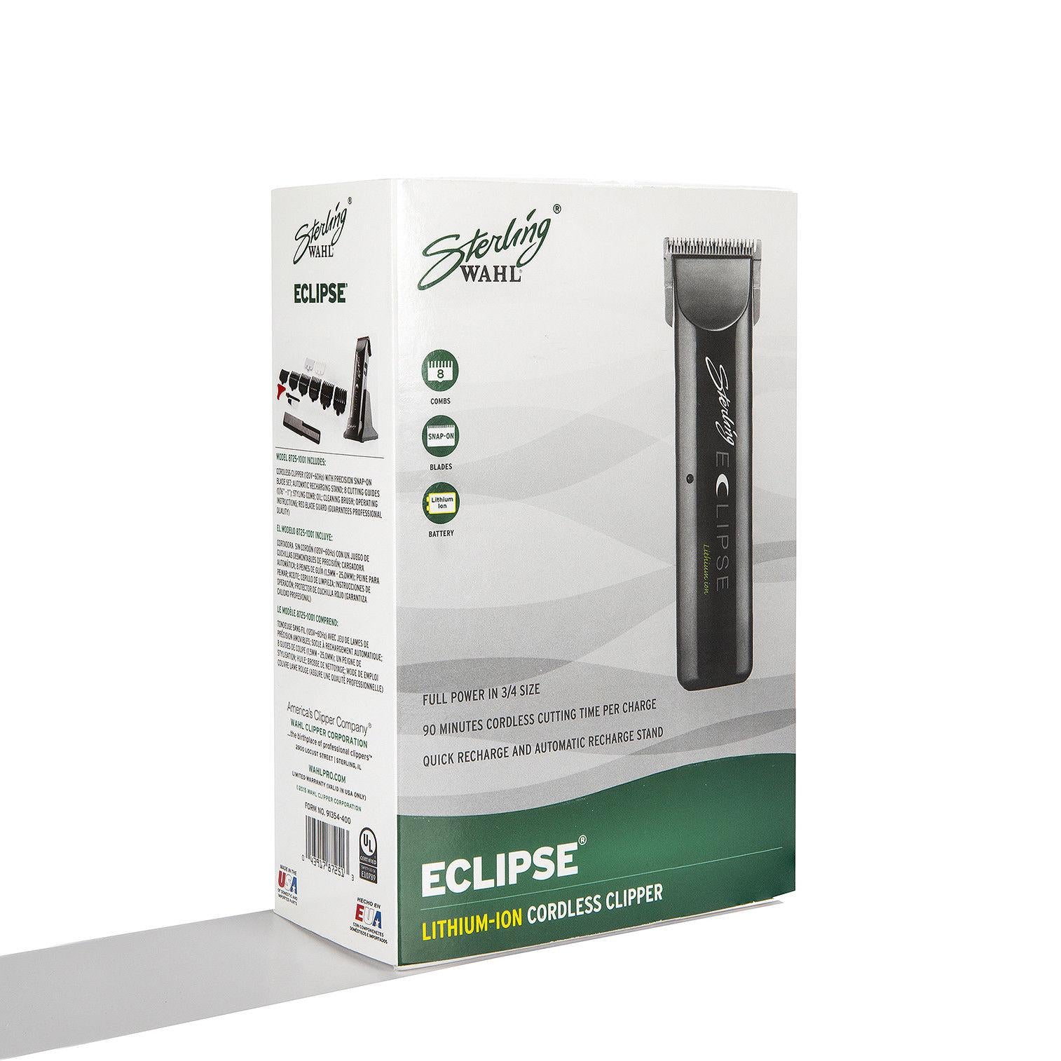 Wahl Professional Sterling Eclipse Lithium Ion Cordless Clipper #8725-1001 - Gre