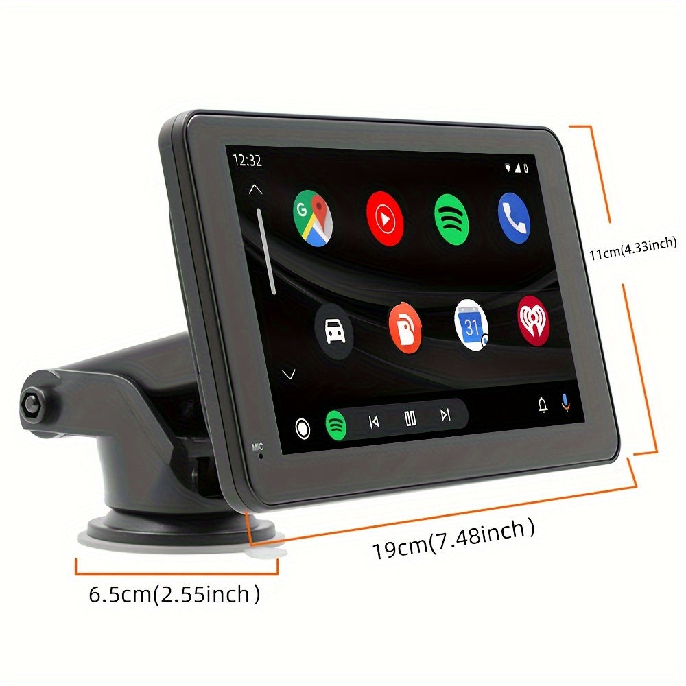 Car Stereo, Portable Wireless 7"Touch Screen For Android Auto Automatic Multimedia Player, Navigation Screen