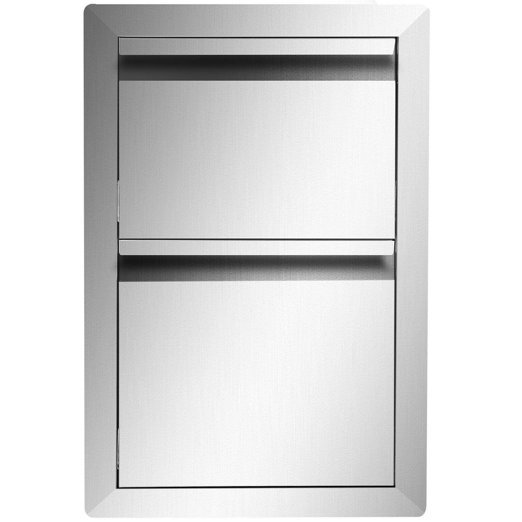 13"WX20.5"H BBQ Drawer Outdoor Kitchen Chest of Drawers Double  Steel