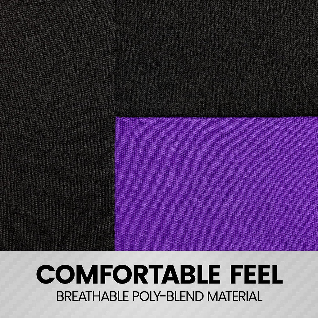 BDK PolyPro Car Seat Covers Full Set in Purple on Black – Front and Rear Split Bench Seat Covers for Cars, Easy to Install Car Seat Cover Set, Car Accessories for Auto Trucks Van SUV