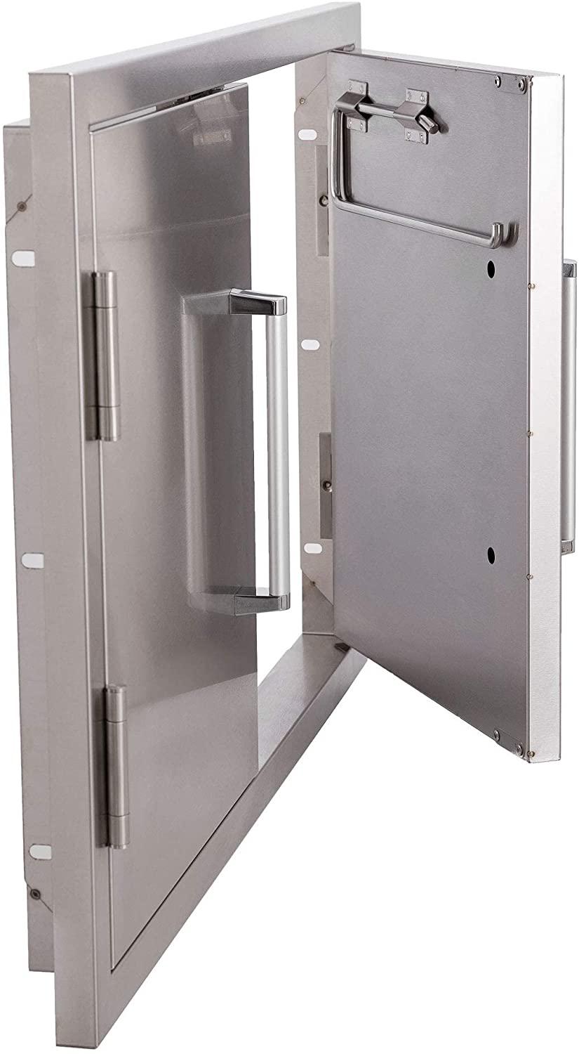 Outdoor Kitchen Double Access Doors,33X22 Inch BBQ Grill Doors,Full 304