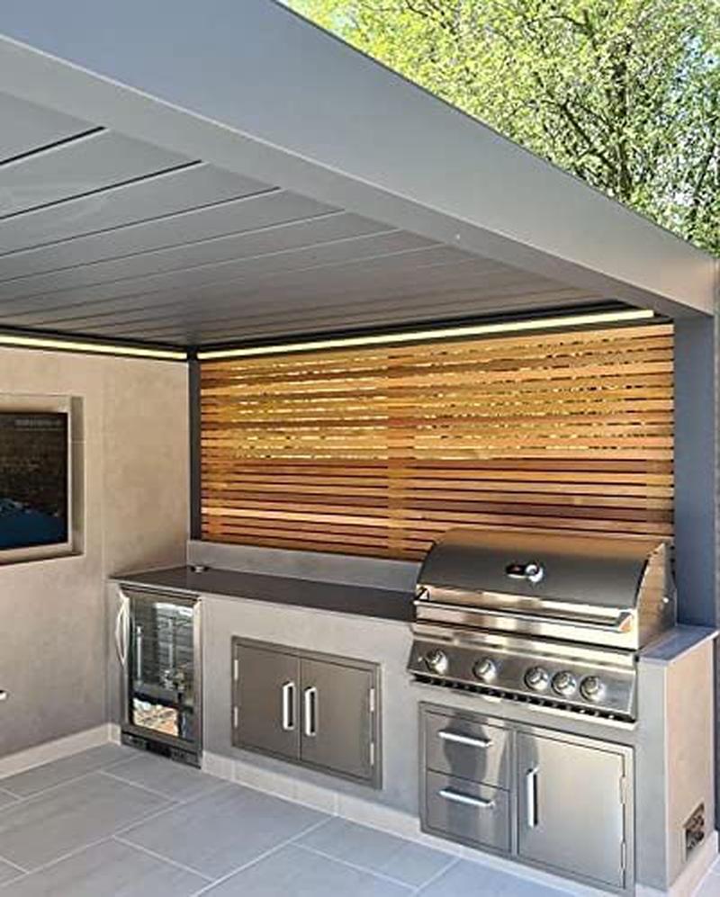 Outdoor Kitchen Double Access Doors,33X22 Inch BBQ Grill Doors,Full 304