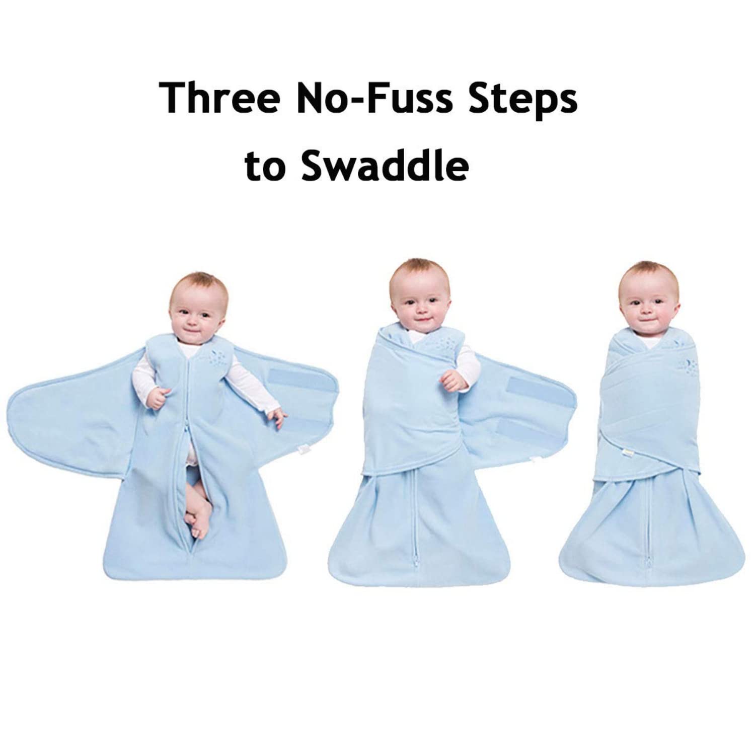 HALO Cotton Sleepsack Swaddle, 3-Way Adjustable Wearable Blanket, TOG 1.5, Cream, Small, 3-6 Months