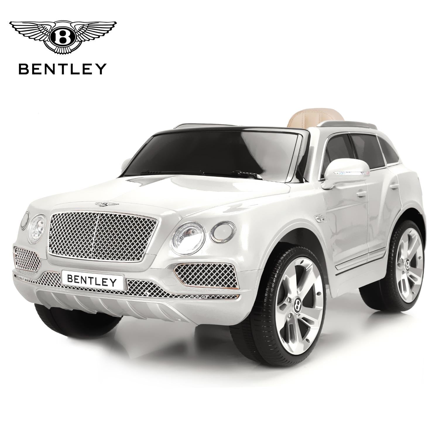Licensed Bentley Bentayga Electric Ride on Car with Remote Control, 12V Electric SUV Truck for Kids To Drive, Suspension System, Openable Doors, Leather Seat, Music Player