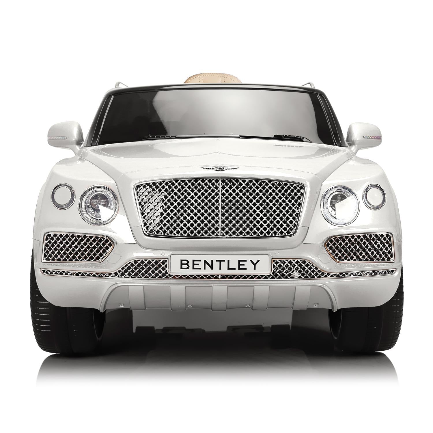 Licensed Bentley Bentayga Electric Ride on Car with Remote Control, 12V Electric SUV Truck for Kids To Drive, Suspension System, Openable Doors, Leather Seat, Music Player