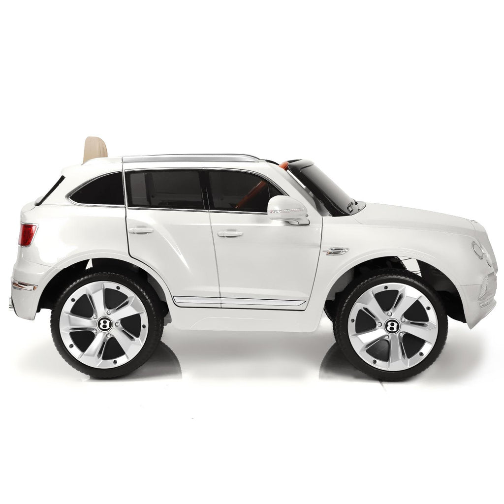 Licensed Bentley Bentayga Electric Ride on Car with Remote Control, 12V Electric SUV Truck for Kids To Drive, Suspension System, Openable Doors, Leather Seat, Music Player