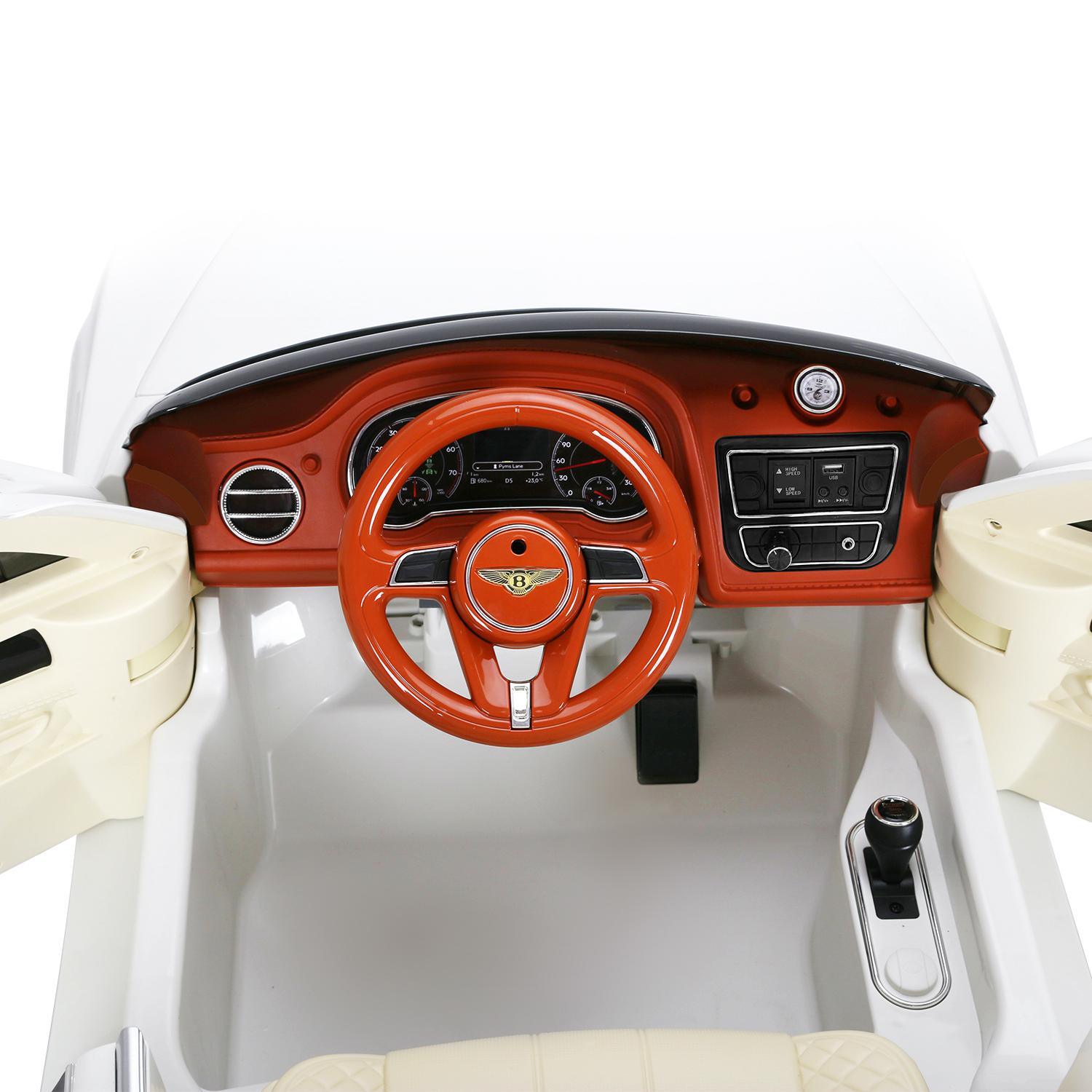 Licensed Bentley Bentayga Electric Ride on Car with Remote Control, 12V Electric SUV Truck for Kids To Drive, Suspension System, Openable Doors, Leather Seat, Music Player