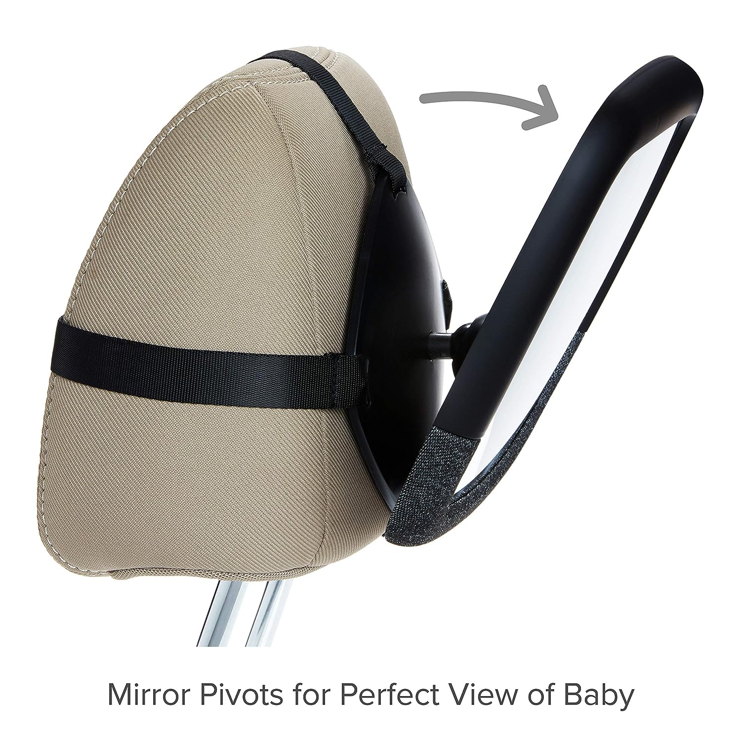 MunchkinBricaMagnetic Stretch to FitSun Shade and 360 Pivot Baby in-SightWide-Angle Adjustable Car Mirror