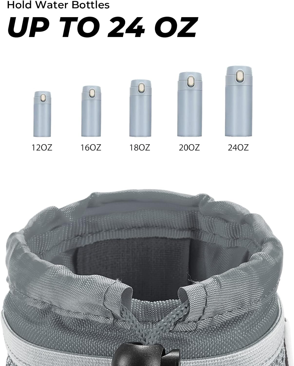kemimoto Cup Holder with Clip, Oxford Fabric Boat Cup Holders for Drinks with 0.6"-1.5" Alligator Clamp, Cup Holder for Boat, Bike, Kayak, Motorcycle, Wheelchair, Walker, Scooter, Golf Cart, Gray