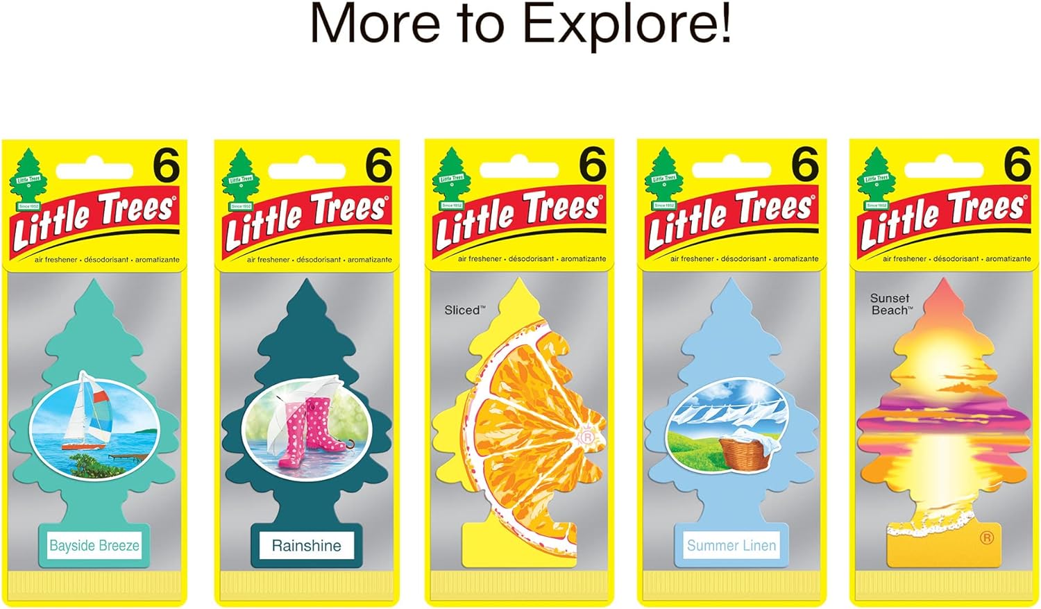 LITTLE TREES Air Fresheners Car Air Freshener. Hanging Tree Provides Long Lasting Scent for Auto or Home. Morning Fresh, 24 Air Fresheners