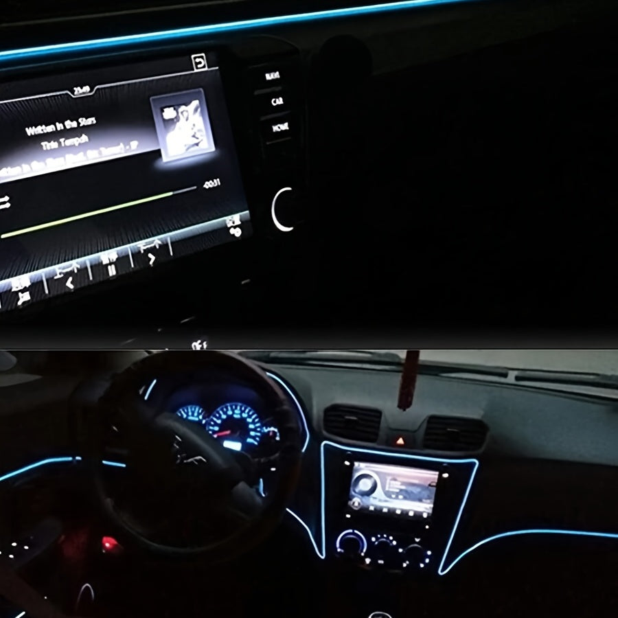 Upgrade Your Car's Interior With This USB Ice Blue LED Strip Light!