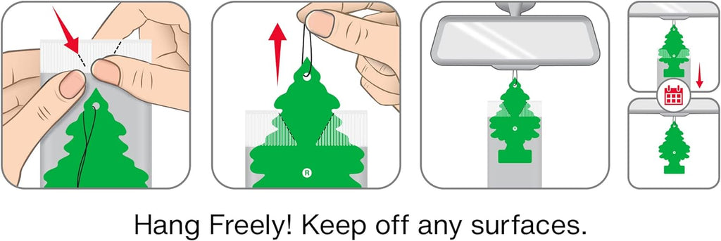 LITTLE TREES Air Fresheners Car Air Freshener. Hanging Tree Provides Long Lasting Scent for Auto or Home. Gold, 24 Air Fresheners