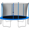 13ft 330lbs Load Trampoline With Enclosure For Kids Toddlers And Adults, Indoor Outdoor Recreational Exercise Trampoline, 156x156x112.6'' Blue