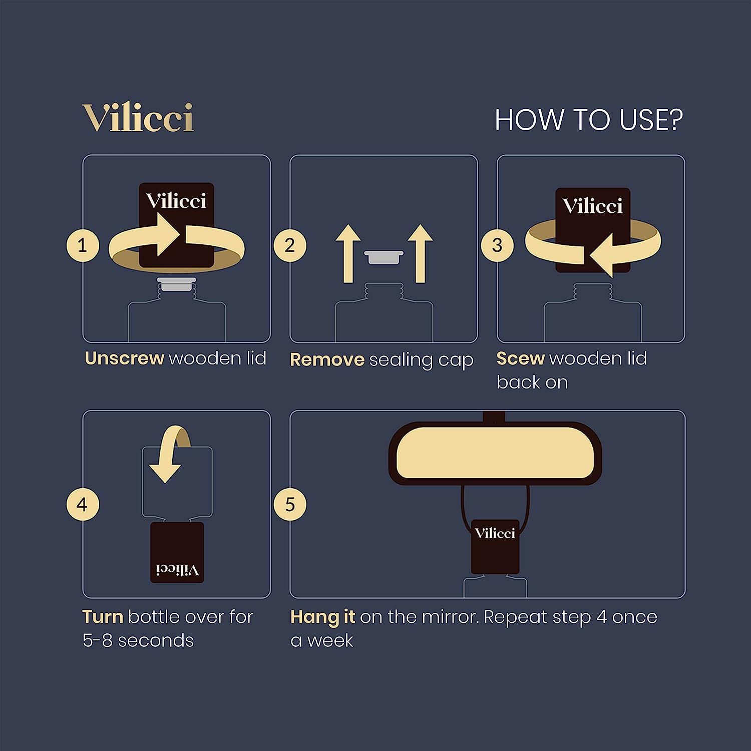 Vilicci Car Air Freshener, Fallen Angel Scent, Long Lasting Fragrance for Auto and Home, 1 Bottle of Car Perfume