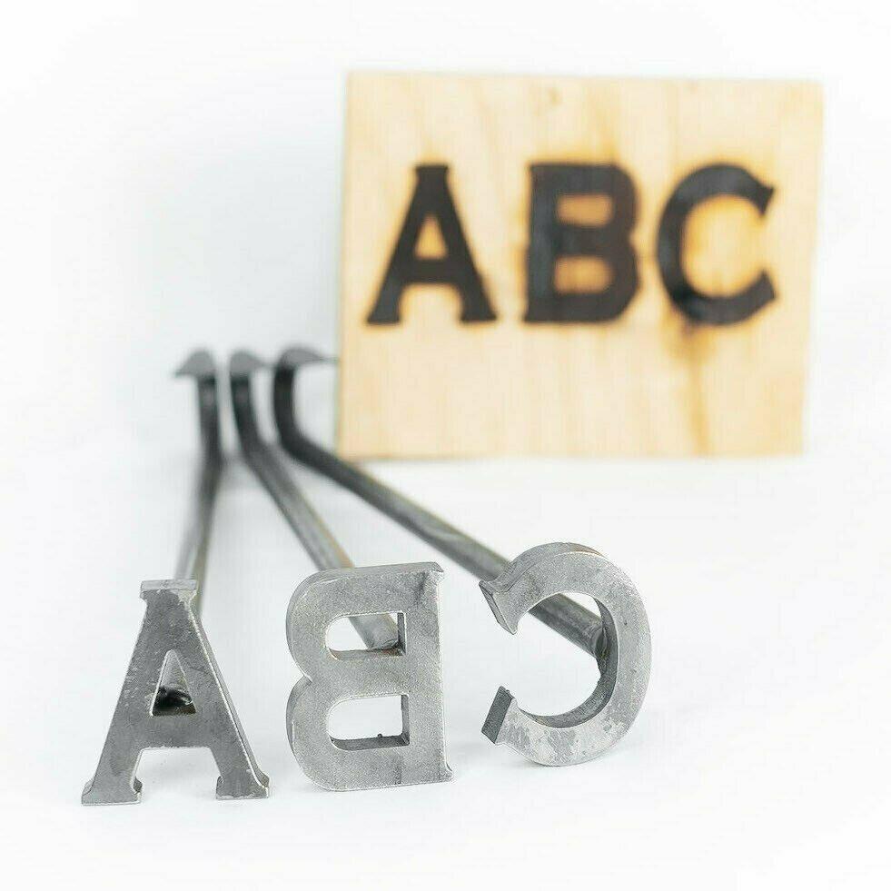 A-Z bet Branding Irons - 26 Letters - Cowboy Monogram - HeritaForge