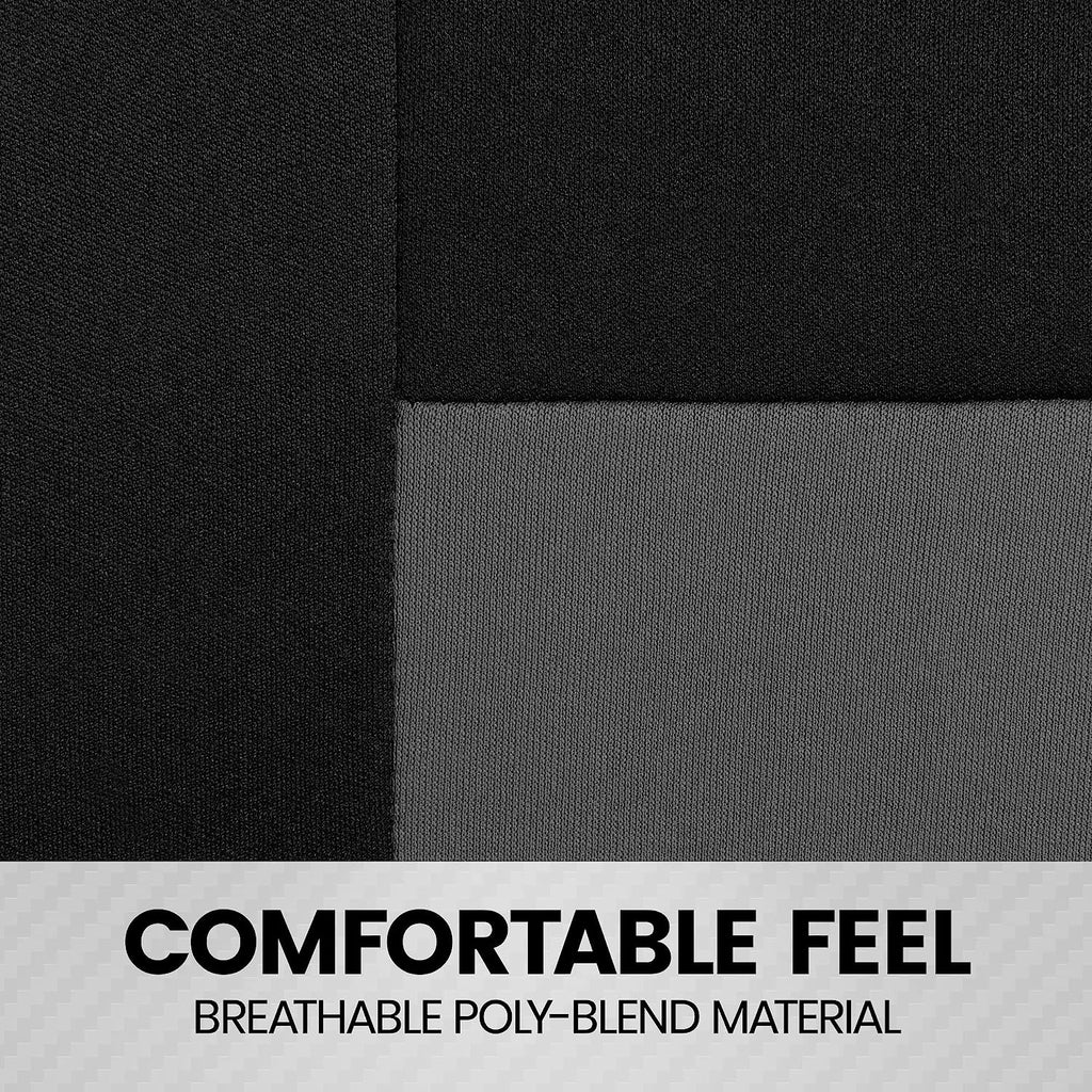 BDK PolyPro Seat Covers Full Set in Gray on Black – Front and Rear Split Bench, Easy to Install for Auto Trucks Van SUV Car