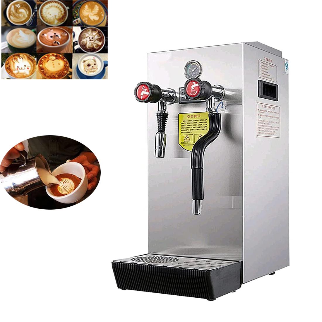 220V Milk Frother Steam Boiling Water Foam Machine  Steel 10L