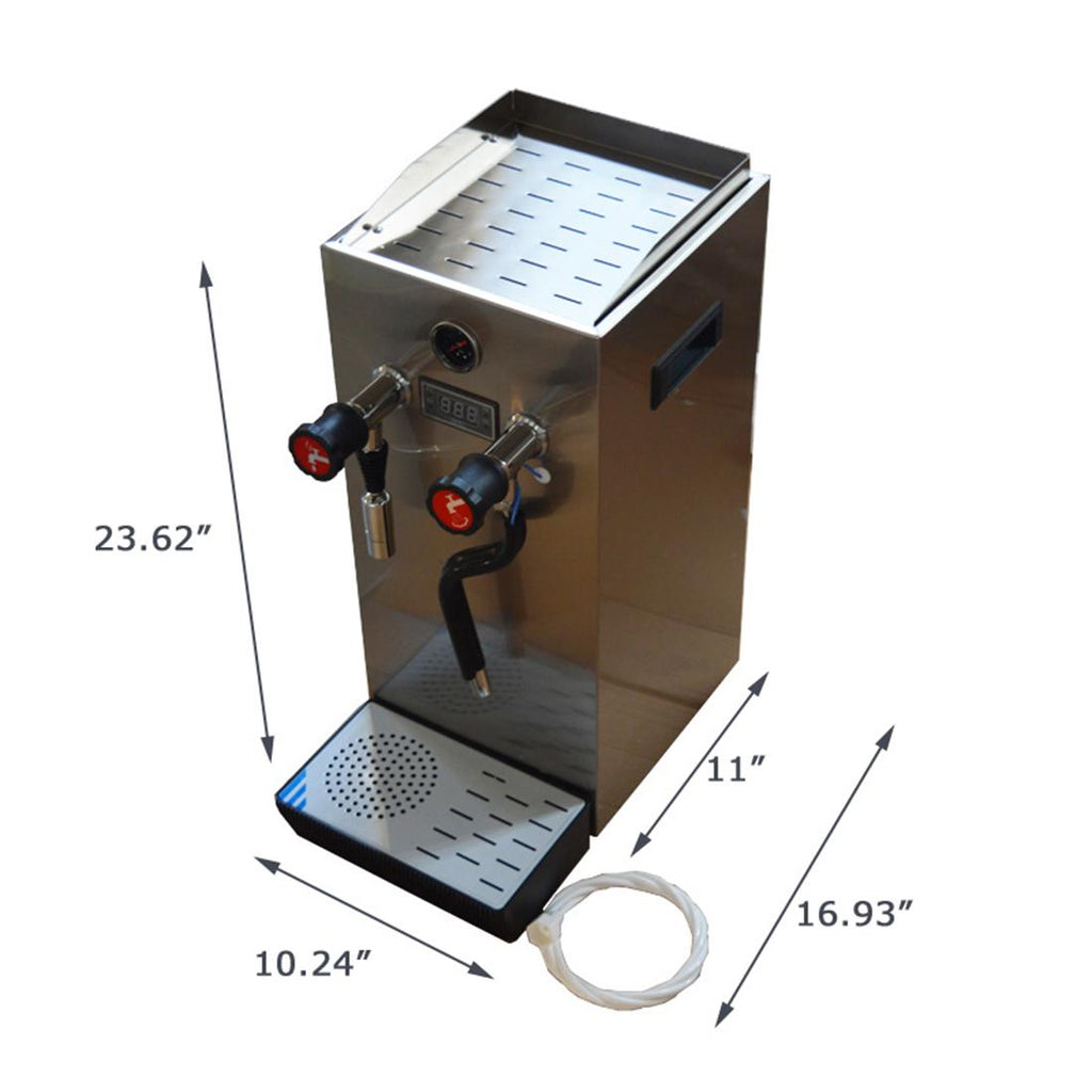 220V Milk Frother Steam Boiling Water Foam Machine  Steel 10L
