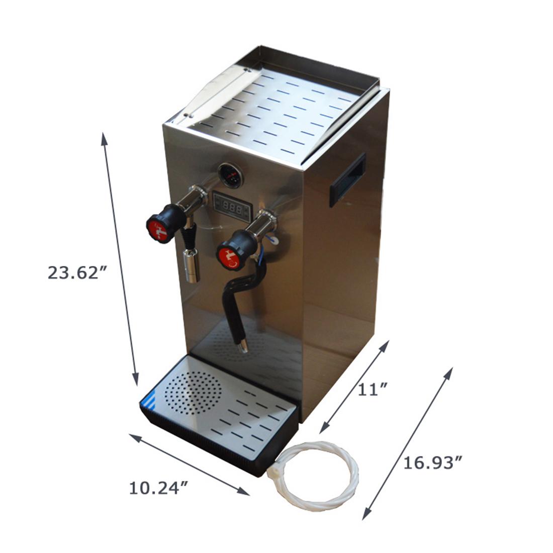 220V Milk Frother Steam Boiling Water Foam Machine  Steel 10L