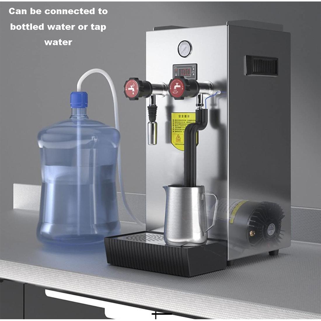 220V Milk Frother Steam Boiling Water Foam Machine  Steel 10L