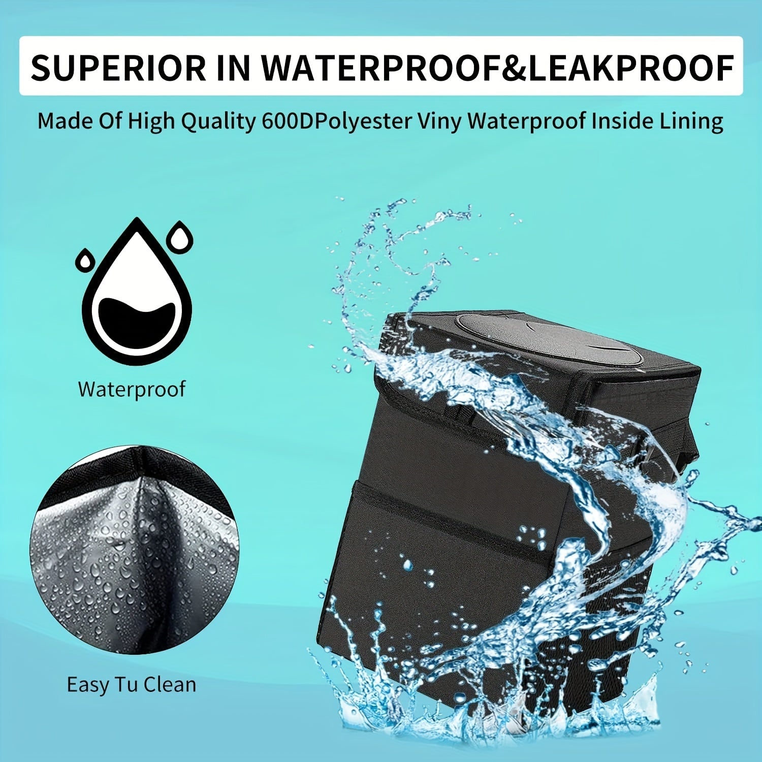 Keep Your Car Clean &amp; Organized - ZukMi Car Trash Can With Lid &amp; StoraPockets!