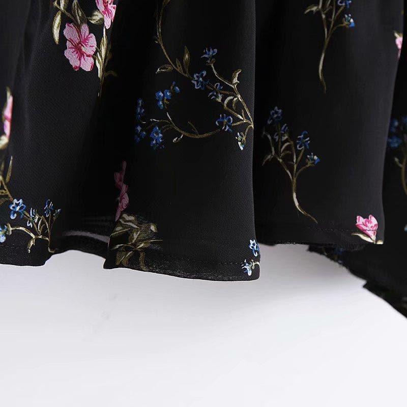 puffed long sleeve mini dress