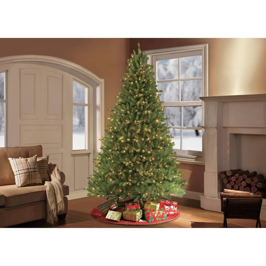 Puleo International 9' Pre-Lit Fraser Fir Artificial Christmas Tree with 1000 Clear UL Listed Lights