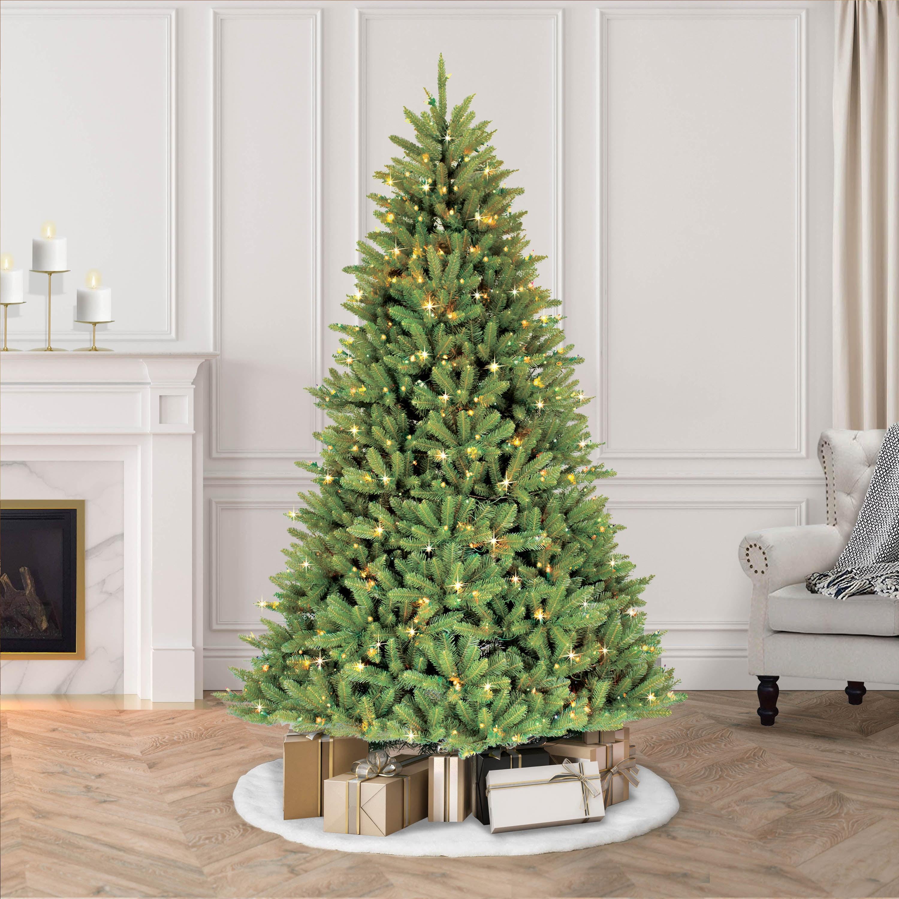 Puleo International 9' Pre-Lit Fraser Fir Artificial Christmas Tree with 1000 Clear UL Listed Lights