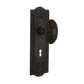 Meadows Plate Interior Mortise Victorian Door Knob in Oil-Rubbed Bronze