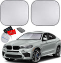 EzyShade Windshield Sun Shade with Shield-X Reflective Technology. See Size-Chart with Your Vehicle. Foldable 2-Piece Car Sunshades Reflect UV Sun and Heat and Protect Your Car. Standard (Medium) Size