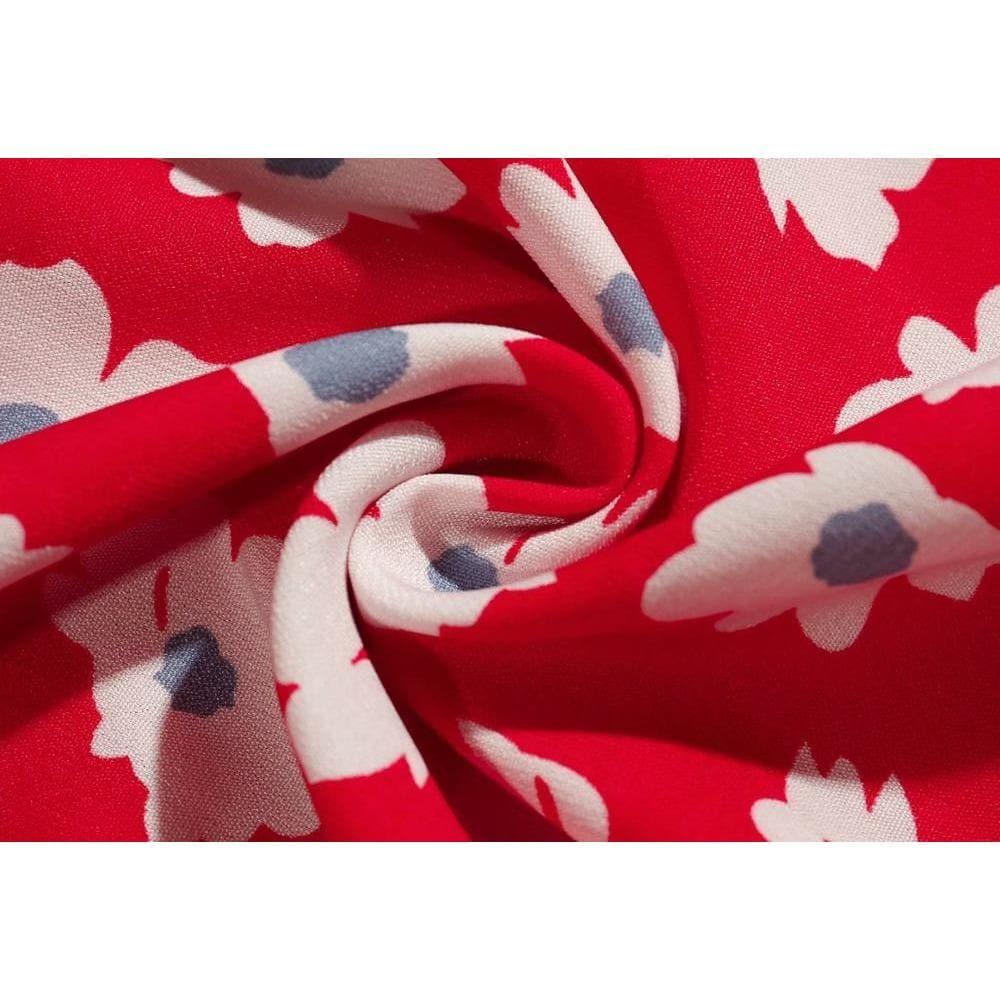 floral printed sleeveless mini dress