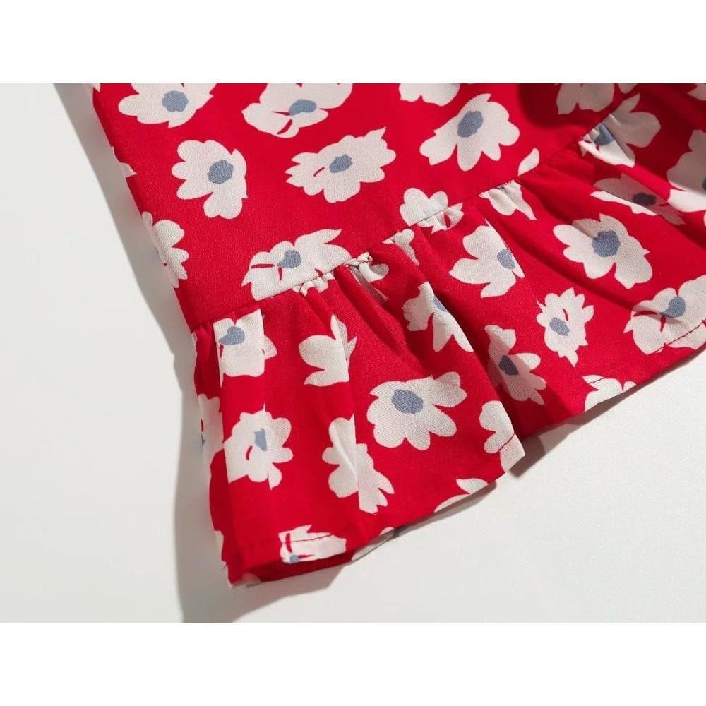floral printed sleeveless mini dress