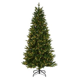 National Tree Company 7.5 ft. Townsend Spruce Slim Tree with Clear Lights