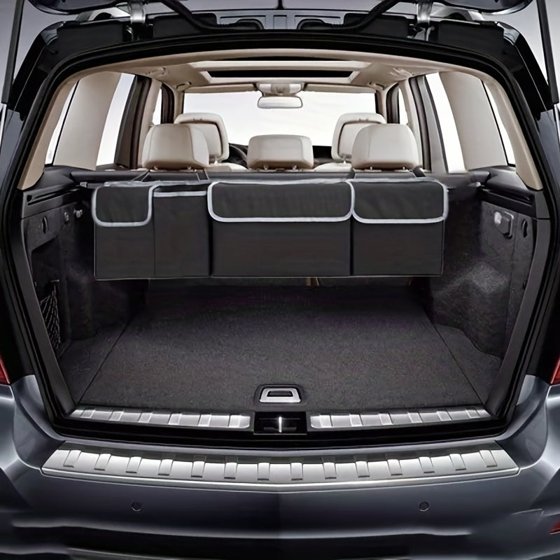 1pc High Capacity Car Boot Back Seat Trunk StoraBag Organizer Pocket Waterproof Oxford StoraBox Organizer Stowing Tidying Interior Accessories