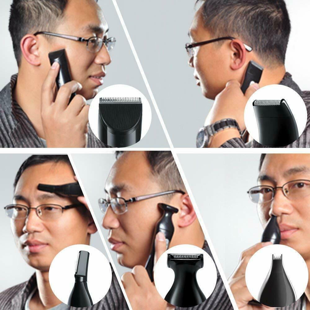 Professional Personal Groomer Set Nose Ear Beard Moustache Facial Hair Black