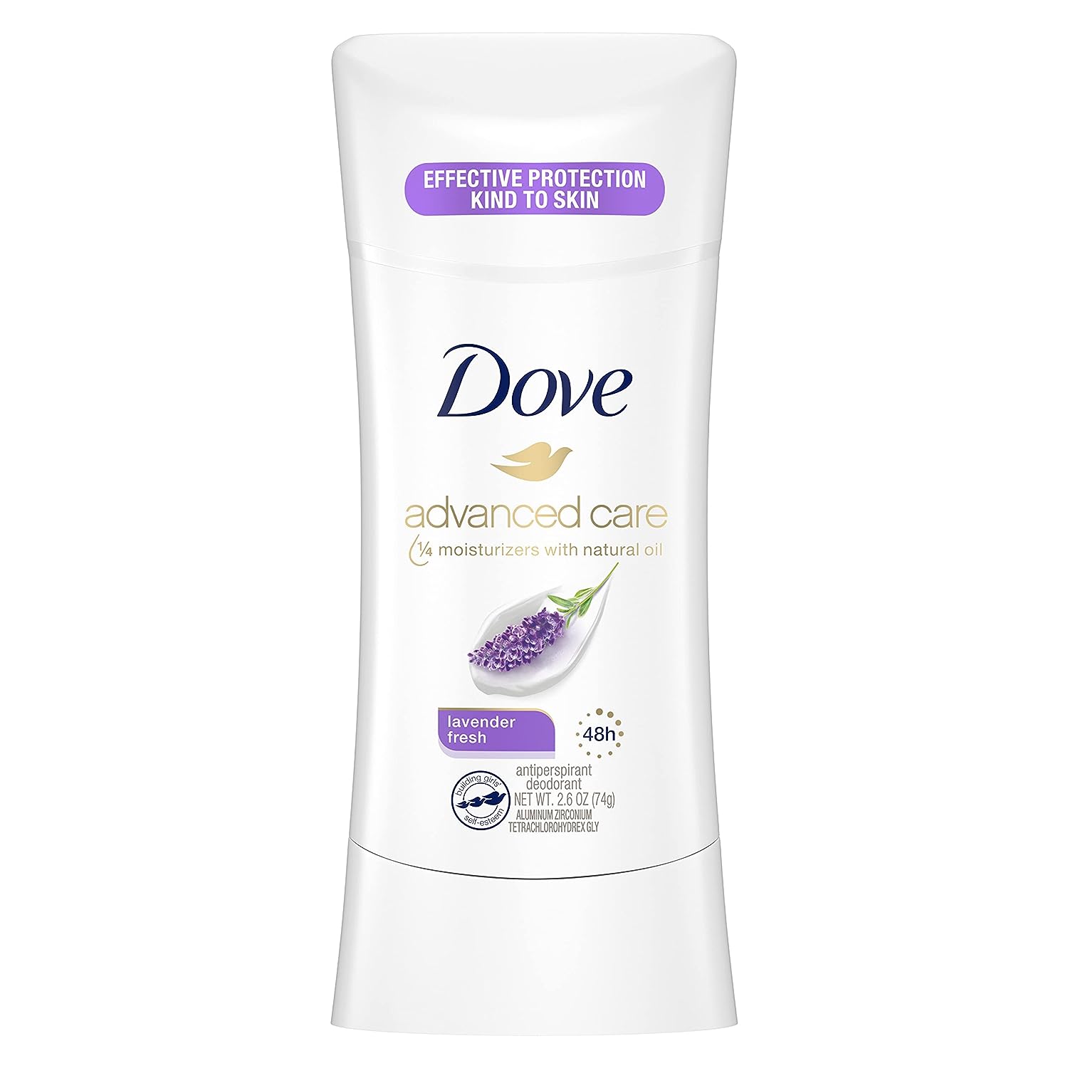 Dove Advanced Care Antiperspirant Deodorant Stick for Women, Lavender Fresh, for 48 Hour Protection And Soft And Comfortable Underarms, 2.6 oz