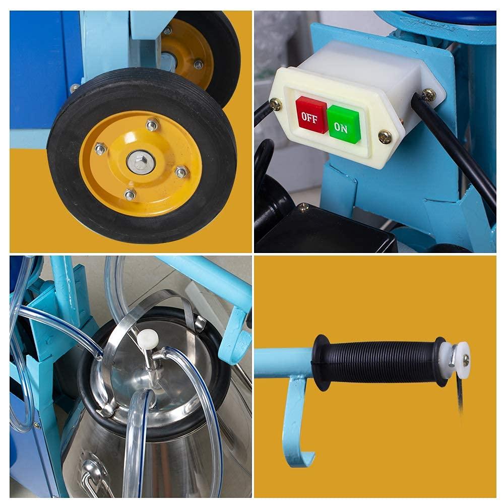 Enshey MilMachine - Electric MilMachine Milker for Farm Cows Bucket 110V 6.6Gal 304  Steel Bucket ( from USA)