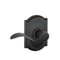 Accent Aged Bronze PassaHall/Closet Door Lever with Camelot Trim