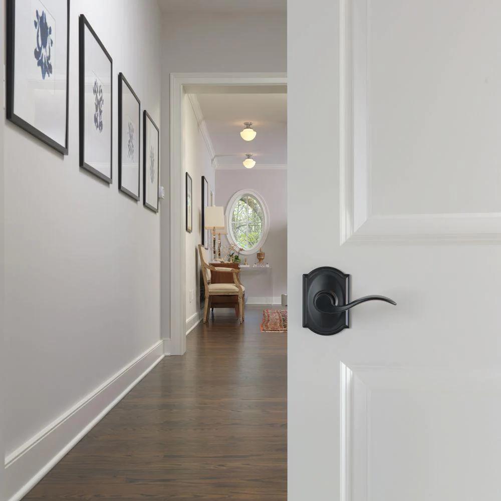 Accent Aged Bronze PassaHall/Closet Door Lever with Camelot Trim