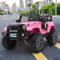 Ktaxon Kids Ride On Car Electric Double Drive 12V Battery Motorized Vehicles Children's Best Toy Car Safe w/ Remote Control, 3 Speeds, MP3 Player, AUX/ USB / TF Cards, Seat Belts, LED Lights - Pink